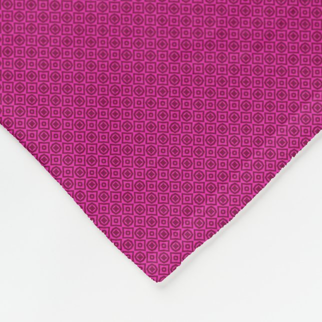Rosa Garnet mandala stil Boho Mönster Fleecefilt (Hörn)