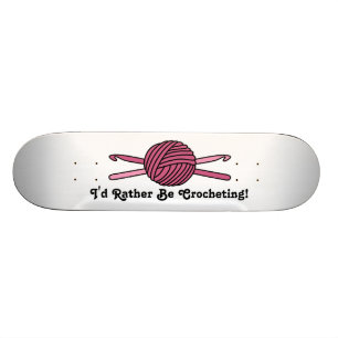 Rosa garnnystan- & virkningkrokar old school skateboard bräda 21,6 cm