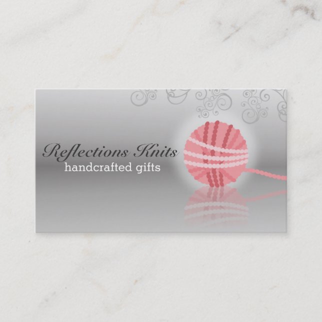 rosa garnreflektion av trikå visitkort (Framsida)