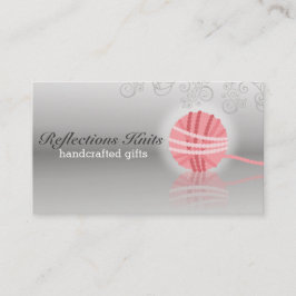 rosa garnreflektion av trikå visitkort
