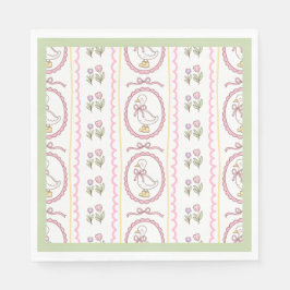 Rosa gås baby shower standard lunchservett pappersservett