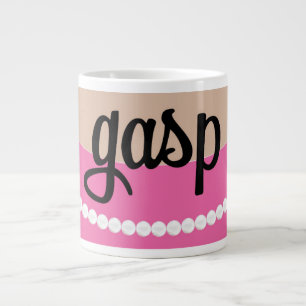 Rosa *Gasp och Pärlpärmar Jumbo Mugg