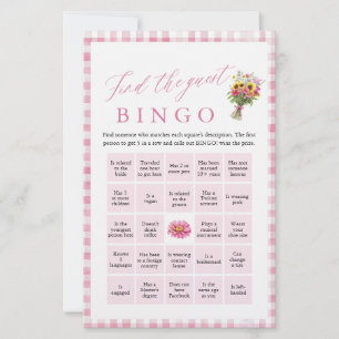Rosa Gästbingo Bröllopsduschspel