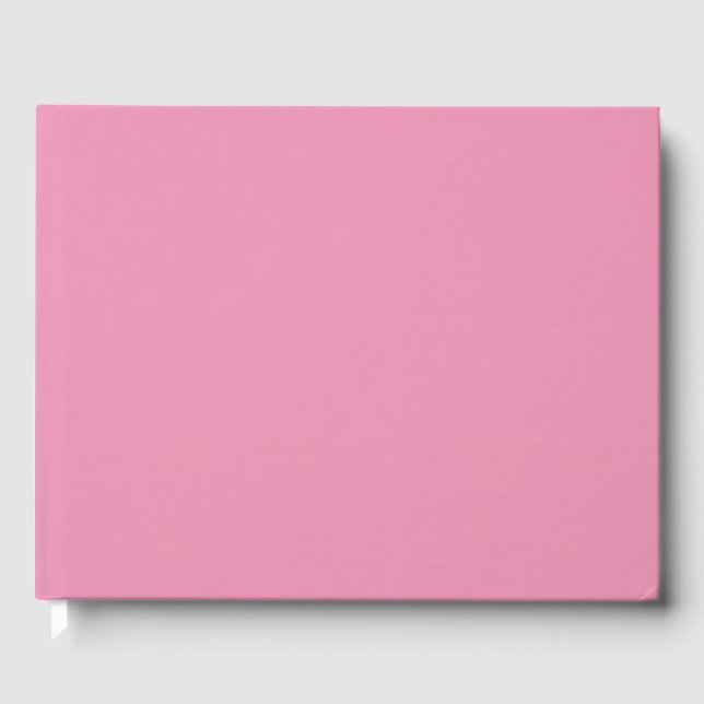 Rosa gästbok | Elegant minimalistisk bröllop (Framsida)
