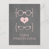 Rosa Geeky Glass Chalkboard Bord vykort