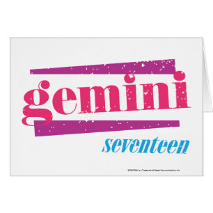 Rosa Gemini Hälsningskort