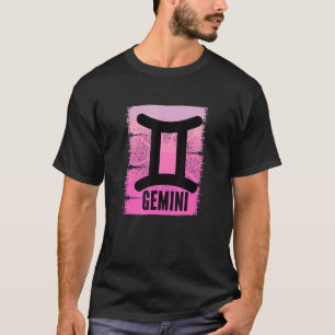 Rosa Gemini Symbol May Birthday Born in June Zodia T Shirt