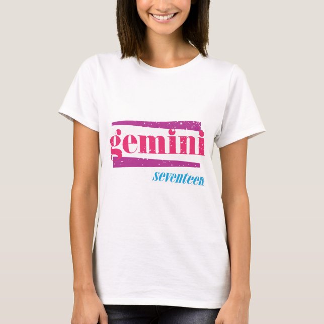 Rosa Gemini Tee Shirt (Framsida)