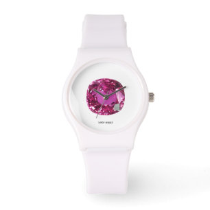 Rosa Gemstone Mönster Armbandsur