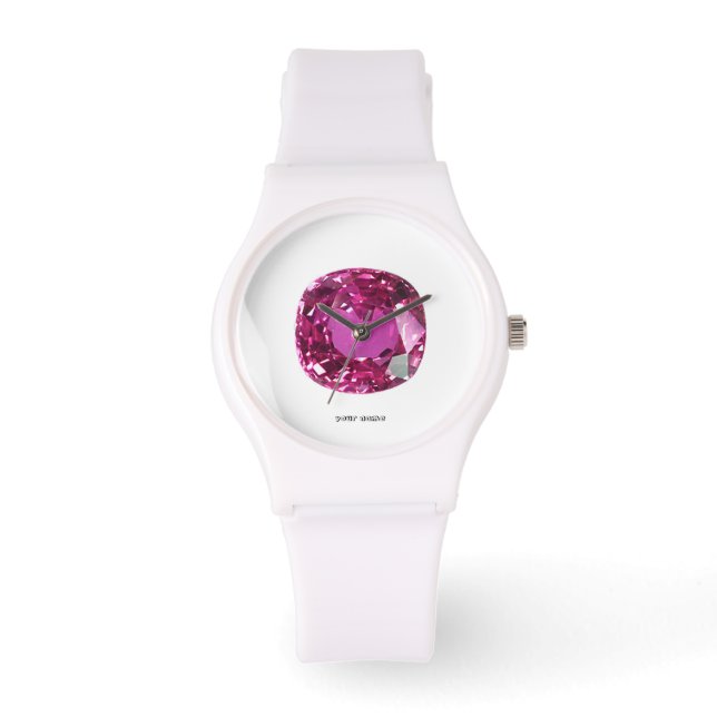 Rosa Gemstone Mönster Armbandsur (Framsida)