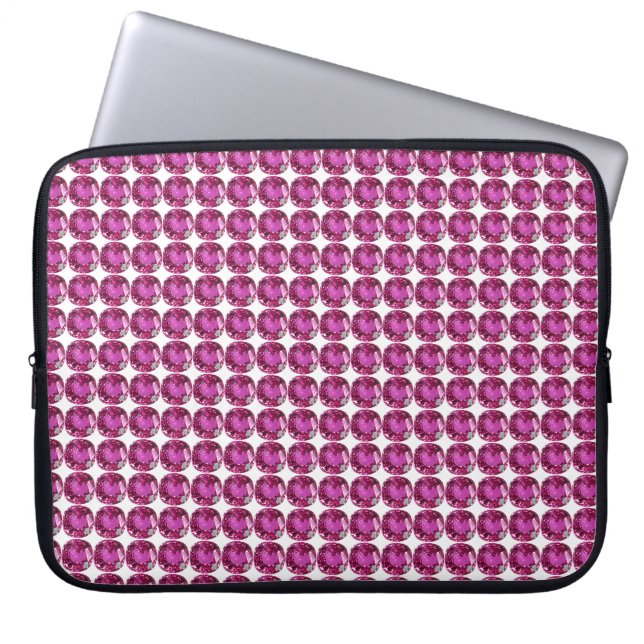 Rosa Gemstone Mönster Laptop Fodral (Framsidan)