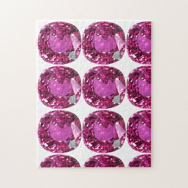 Rosa Gemstone Mönster Pussel (Vertikal)