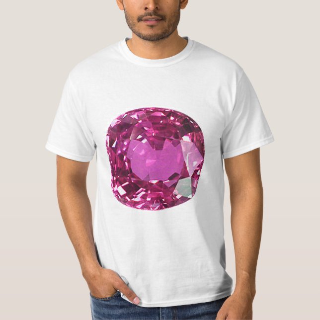 Rosa Gemstone Mönster T Shirt (Framsida)