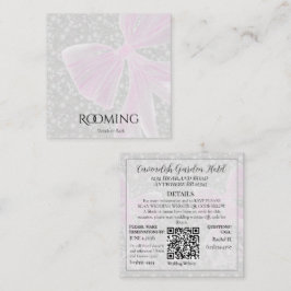 Rosa genomskinlig båge Bouquet Rumskort Tilläggskort