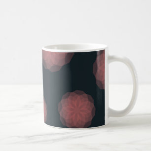 Rosa, geometri, coola, trendigets blomsteruttag kaffemugg
