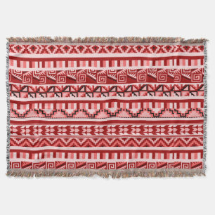 Rosa Geometric Abstrakt Aztec Tribal Print Mönster Mysfilt