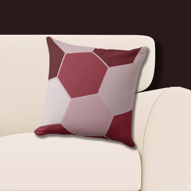 Rosa Geometric Hexagon Mönster Kudde (Pink Pillow with Hexagon Pattern)