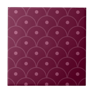 Rosa Geometric Mönster Kakelplatta