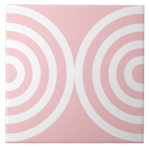 Rosa Geometric Mönster Mid Century Modern Kakelplatta