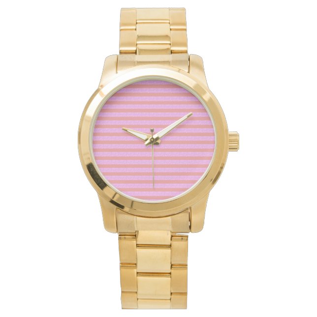 Rosa Geometric Rand Armbandsur (Framsida)