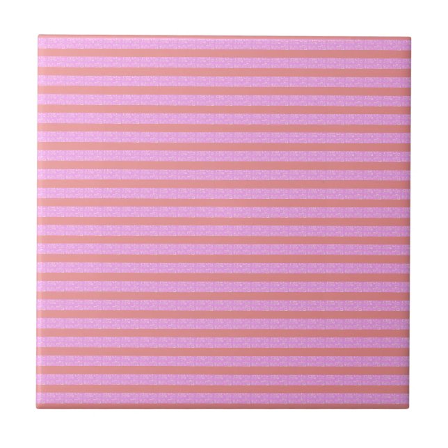 Rosa Geometric Rand Kakelplatta (Framsidan)