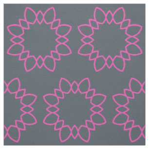 Rosa Geometric Star Petals Tyg