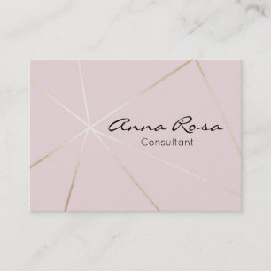 *~* Rosa Geometric Trendig Ro Guld Modern Foil Visitkort