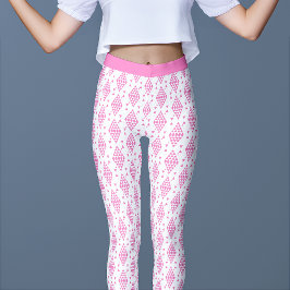 Rosa Geometric Triangles Leggings