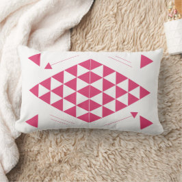 Rosa Geometric Triangles Lumbarkudde