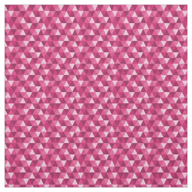 Rosa Geometric Triangles Mönster Fabric Tyg (Provkarta)