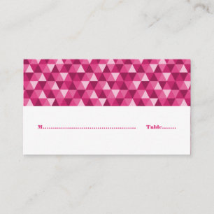 Rosa Geometric Triangles Placera kort