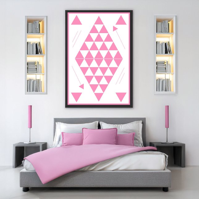 Rosa Geometric Triangles Poster (Skapare uppladdad)