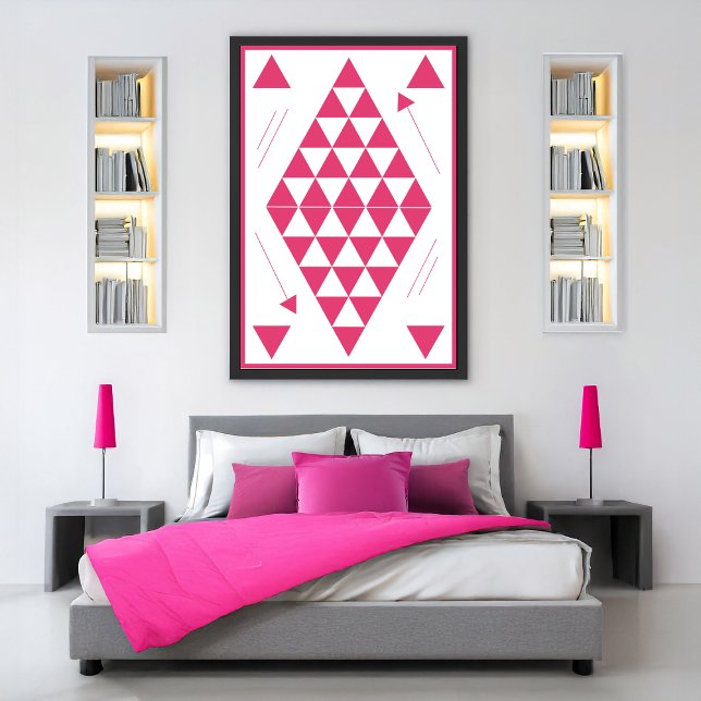 Rosa Geometric Triangles Poster (Skapare uppladdad)
