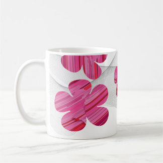 Rosa geometrisk blomkruka kaffemugg