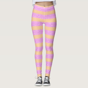 Rosa geometrisk leggings