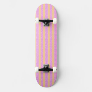 Rosa geometrisk mini skateboard bräda 18,5 cm