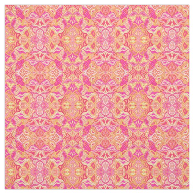 Rosa geometrisk mönster tyg (Provkarta)