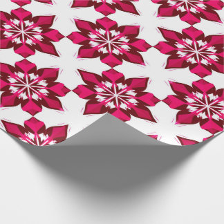 ❄ Rosa Geometrisk Snöfall Vinterplatt ❄ Presentpapper