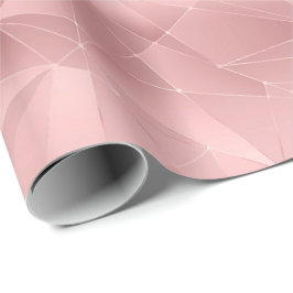 Rosa geometrisk triangel Glam Bling trendig stilre Presentpapper