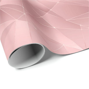 Rosa geometrisk triangel Glam Bling trendig stilre Presentpapper