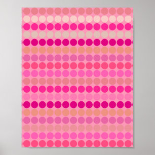 Rosa Geometriska cirklar Poster