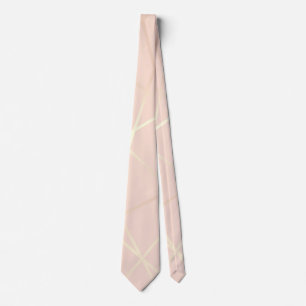 Rosa geometriska guld- & rodnadrosor för elegant slips