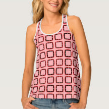 Rosa geometriskt modernt struktur-tanktop