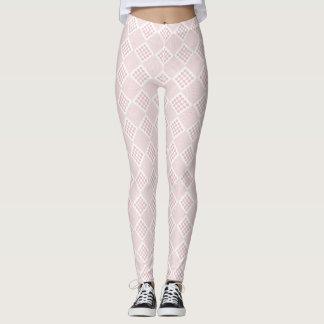 Rosa geometriskt mönster bakgrund leggings