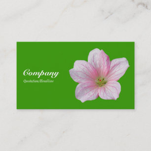 Rosa Geranium - Grönten Löv Visitkort