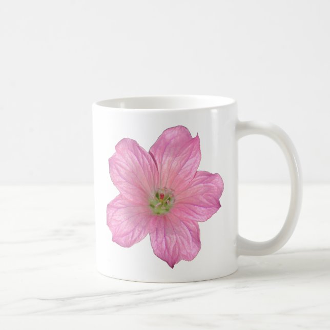 Rosa Geranium Kaffemugg (Höger)