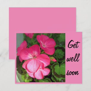Rosa Geranium Photo Get well Snart Kort