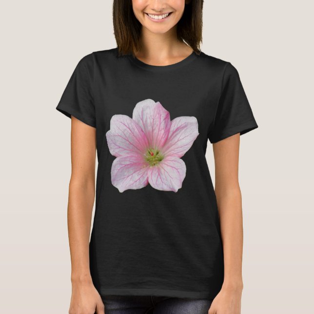 Rosa Geranium T Shirt (Framsida)