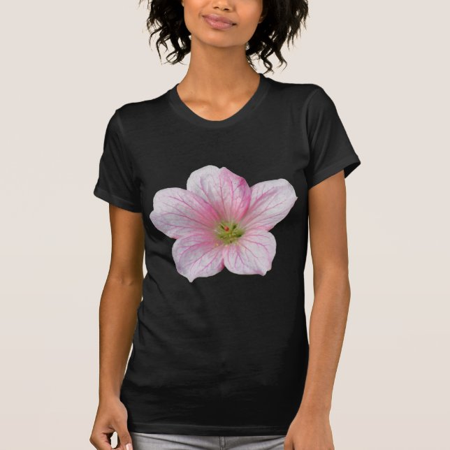 Rosa Geranium Tee Shirt (Framsida)