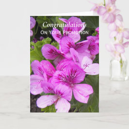 Rosa Geraniums Blommigt Promotion Grattiss Kort